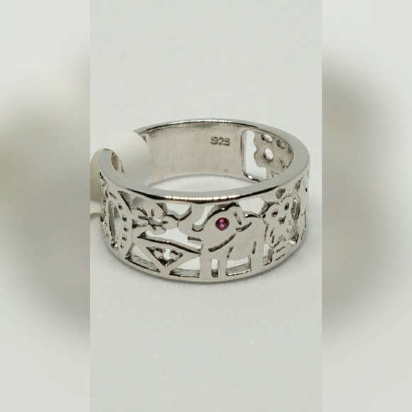 925 Sterling Silver Good Luck Ring S8 - Picture 2 of 5